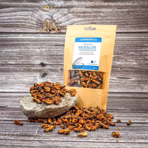 Tassafritt Träningsgodis Musslor 80g