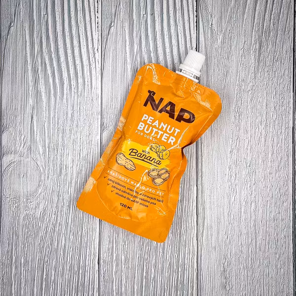 NAP Jordnötssmör för hund – Banan 120 mL