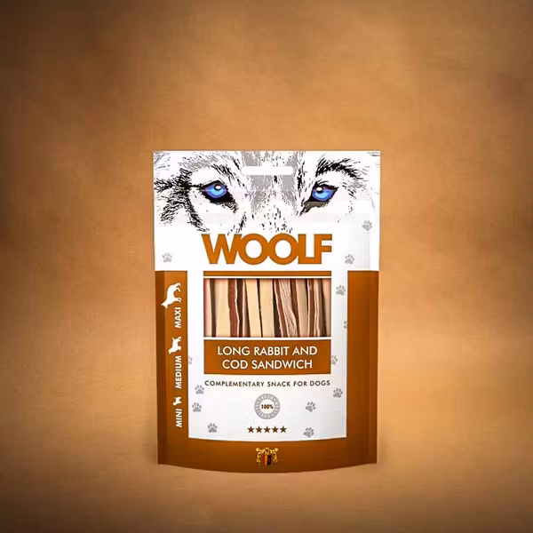 WOOLF – Lång Sandwich med Kanin & Torsk 100 g