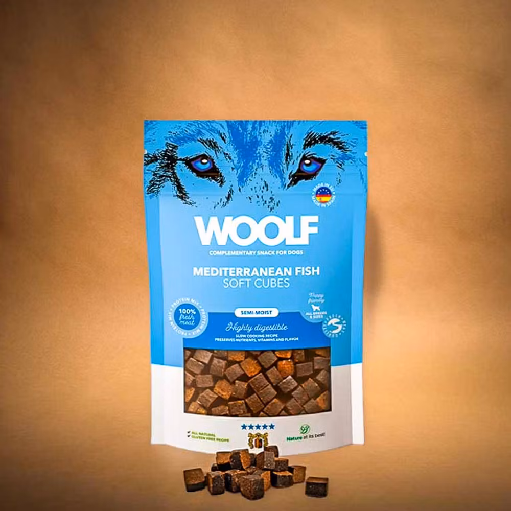 WOOLF Soft Cubes – Medelhavsfisk 100 g