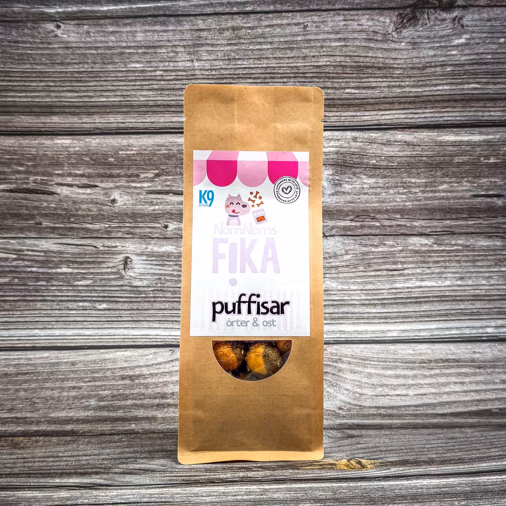 NomNoms FIKA Puffisar – Ost & Örter 100 g