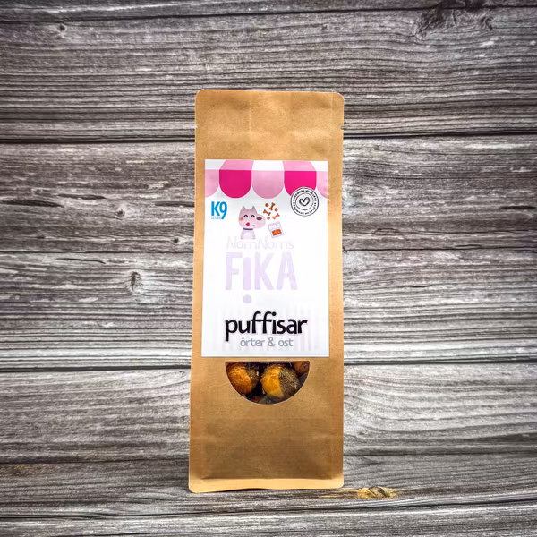 NomNoms FIKA Puffisar – Ost & Örter 100 g