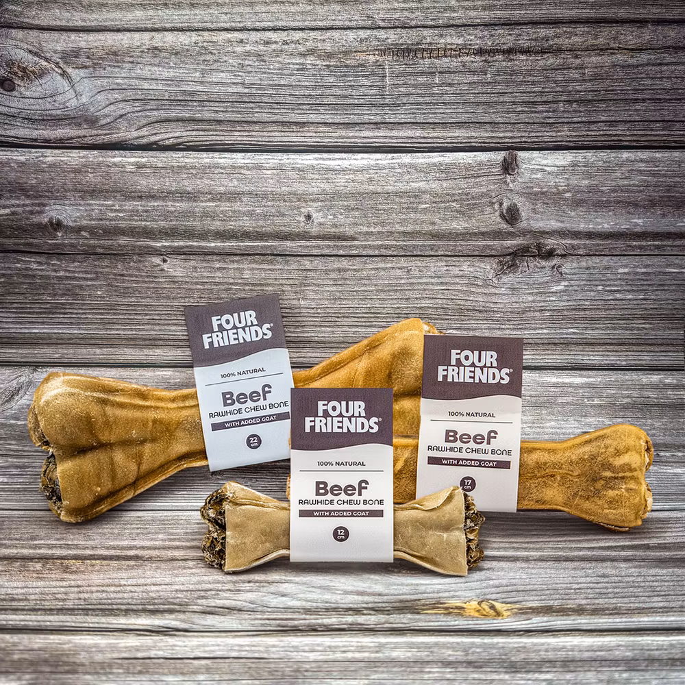 FourFriends Natural Chews – Tuggben av nöthud med get