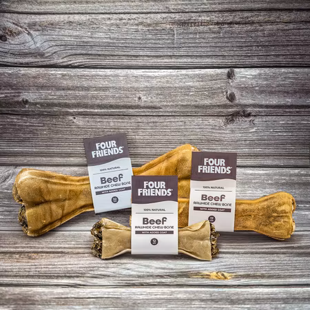 FourFriends Natural Chews – Tuggben av nöthud med get