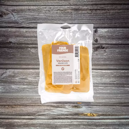 FourFriends Natural Chews – Hjortchips av råhud 100 g