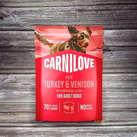Carnilove Paté Kalkon & Hjort med Jordgubbsblad 300 g