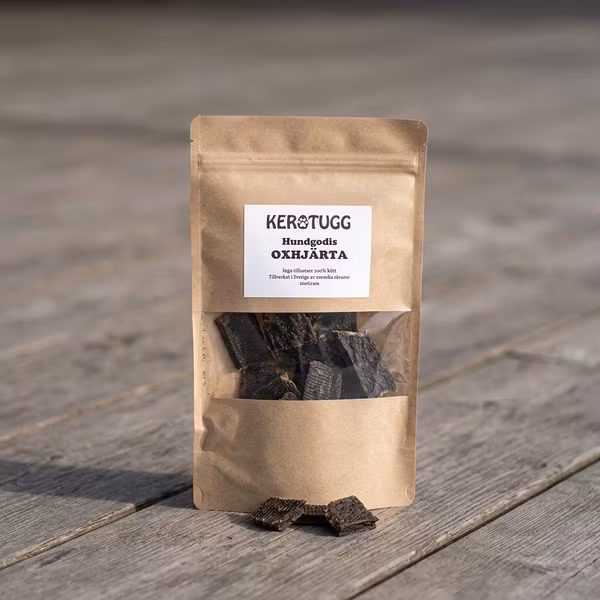 Kerotugg Hundgodis – Oxhjärta 100 g
