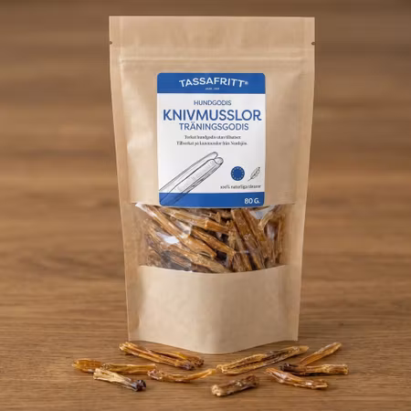 Tassafritt Träningsgodis Knivmusslor 80 g