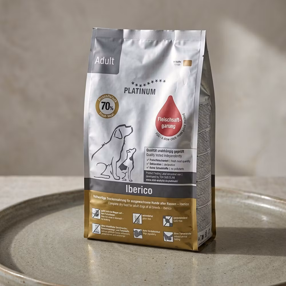 PLATINUM Adult – Iberico+Greens 1,5 kg