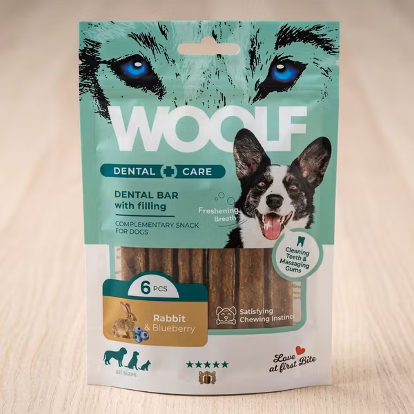 WOOLF Dental Care – Rabbit & Blueberry 6 st