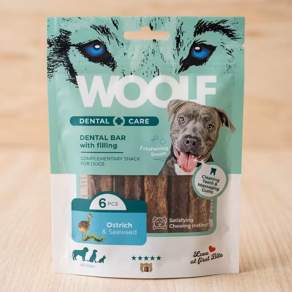 WOOLF Dental Care – Ostrich & Seaweed 6 st