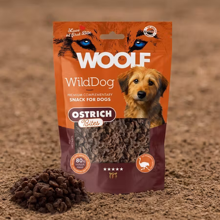 WOOLF WildDog – Ostrich Bites 100 g
