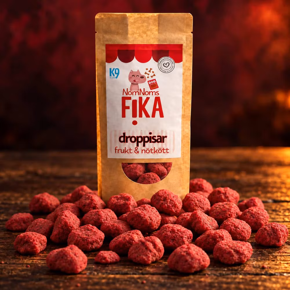 NomNoms FIKA Droppisar – Frukt & Nötkött 100 g