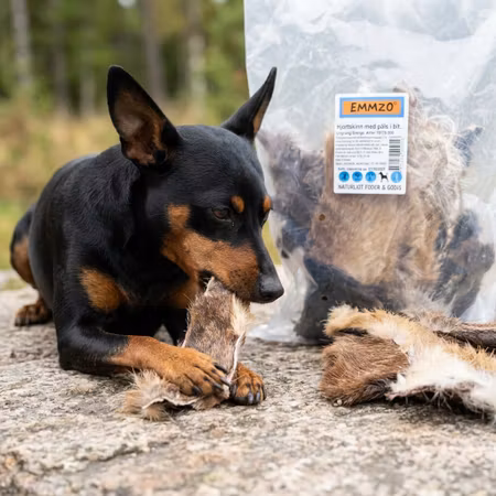 Hjortskinn med päls i bit – Flerpack 500 g – EMMZO