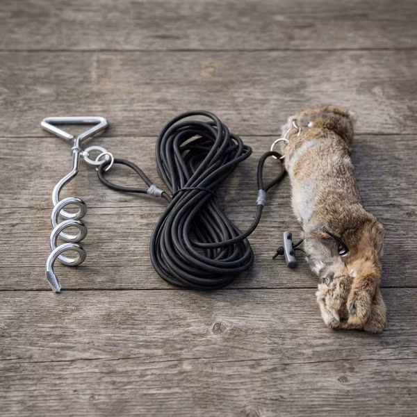 Firedog Dummy Running Rabbit heltäckt med kaninpäls – 360 g