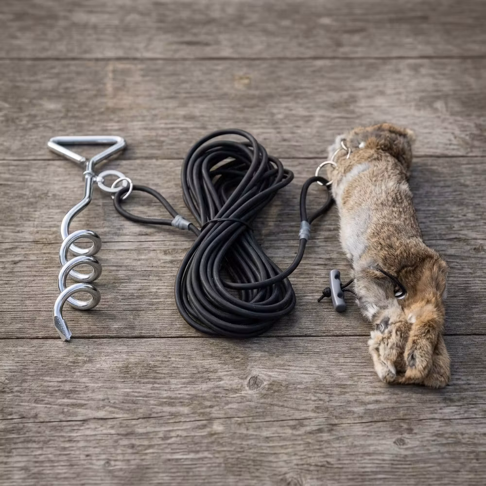 Firedog Dummy Running Rabbit heltäckt med kaninpäls – 360 g