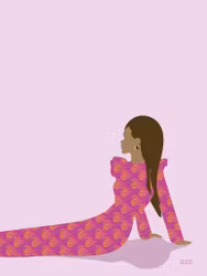 Girl in the pink dress