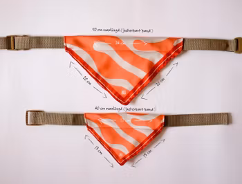 Scarf till hund - white and orange