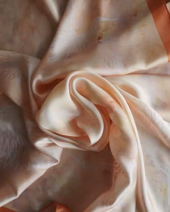 Scarf - The crane dance orange