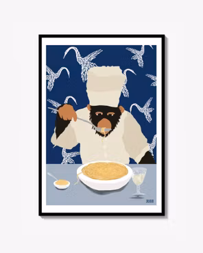 Monkey Eats Pasta
