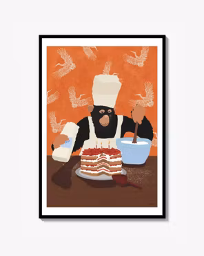 Monkey Bakes Cake