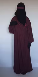 Amings-och Mamma Abaya-Vinröd
