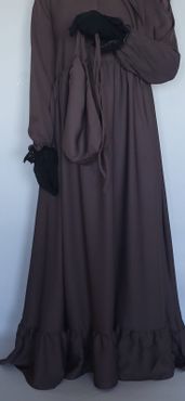 Abaya Salat-Luxury. Mörk Mauve