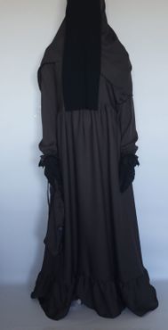 Abaya Salat-Luxury. Mörk Grå