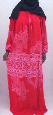 Abaya-Hemkläning-Röd