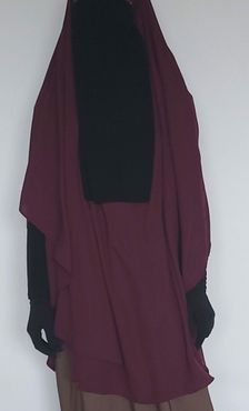 Khimar Salam XL- Mörk Plum