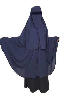 Niqab Salam XL 3 lager - Blå