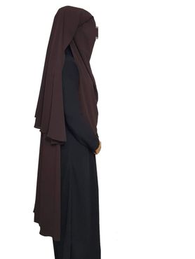 Niqab Salam XL 3 lager - Brun