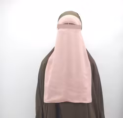 Singel-Layer Niqab med eller utan nässtring. Pink