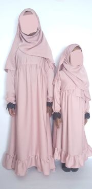 Abaya Salat-Luxury  Mini. Pink