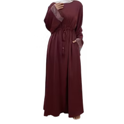 Abaya Mood-Vinröd