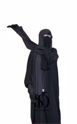Hijab Jersey-Svart XL