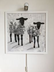 Numrerat tryck, 50x50 cm (vit ram)