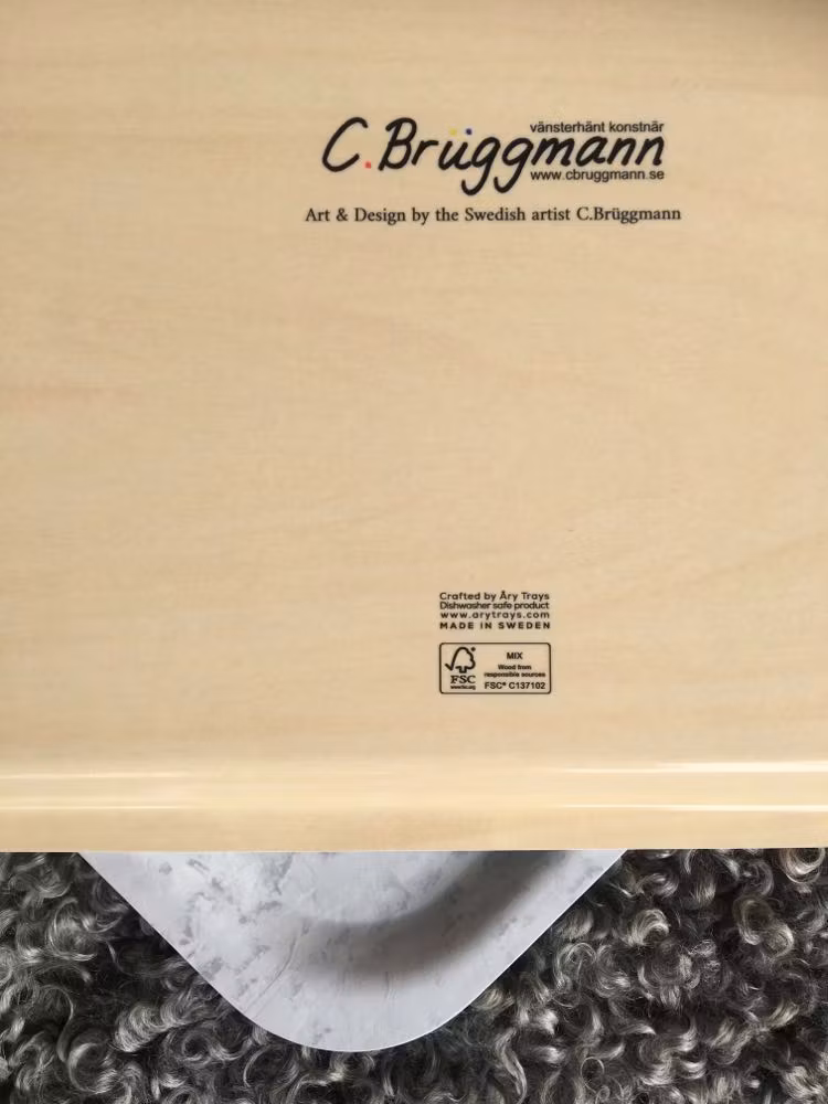 Stor Bricka, färgglada får