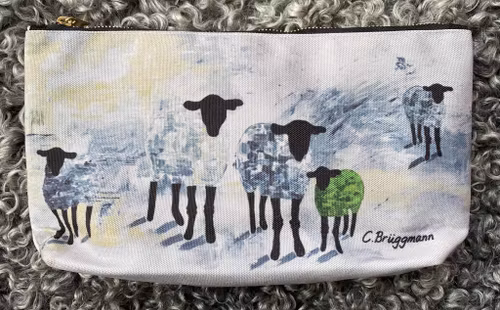 Necessär, grå/grön/beige