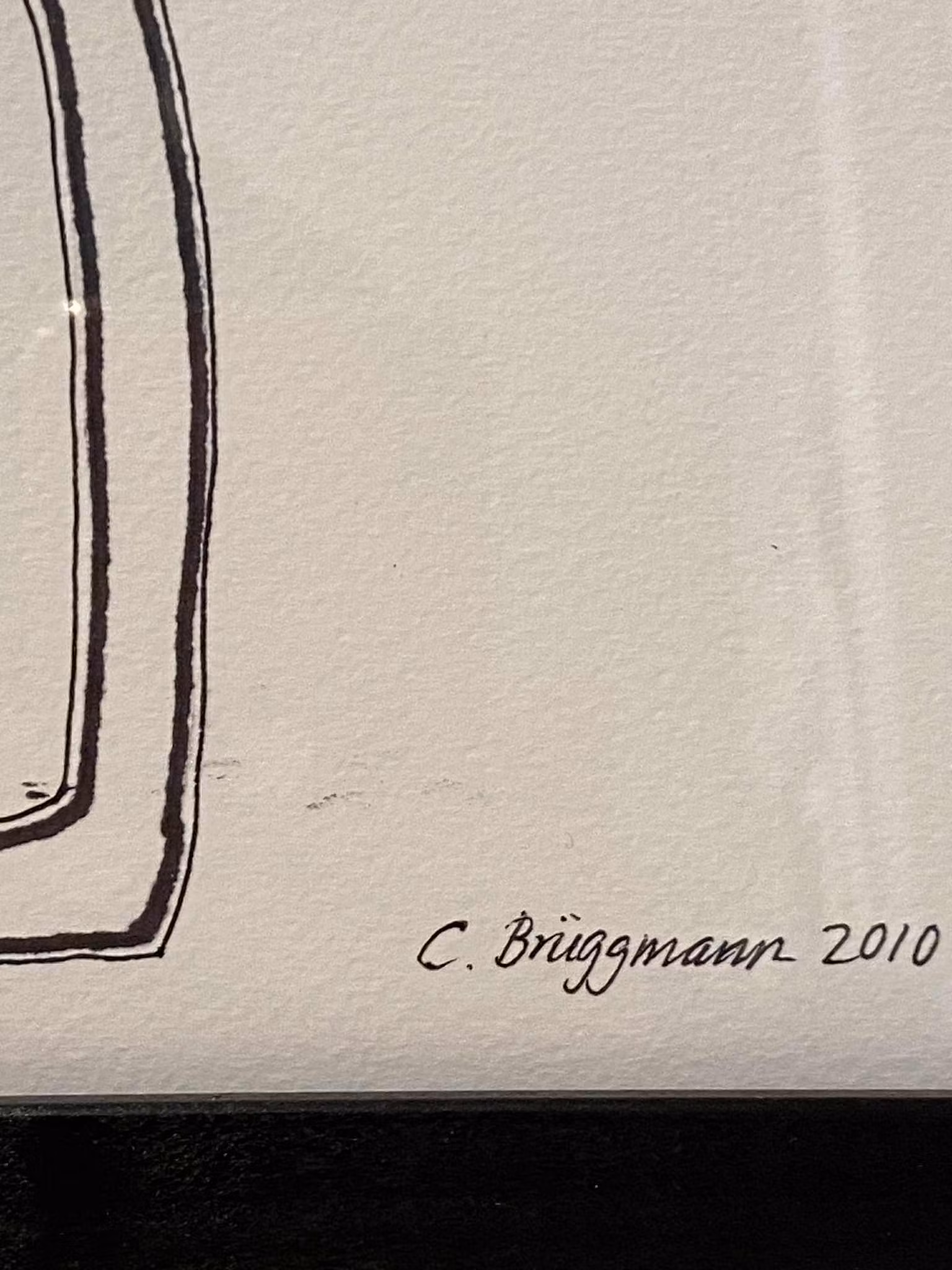 Svenska konstnären C.Brüggmann ställer ut sina  små konstverk i sin studio på Elineberg i Helsingborg.