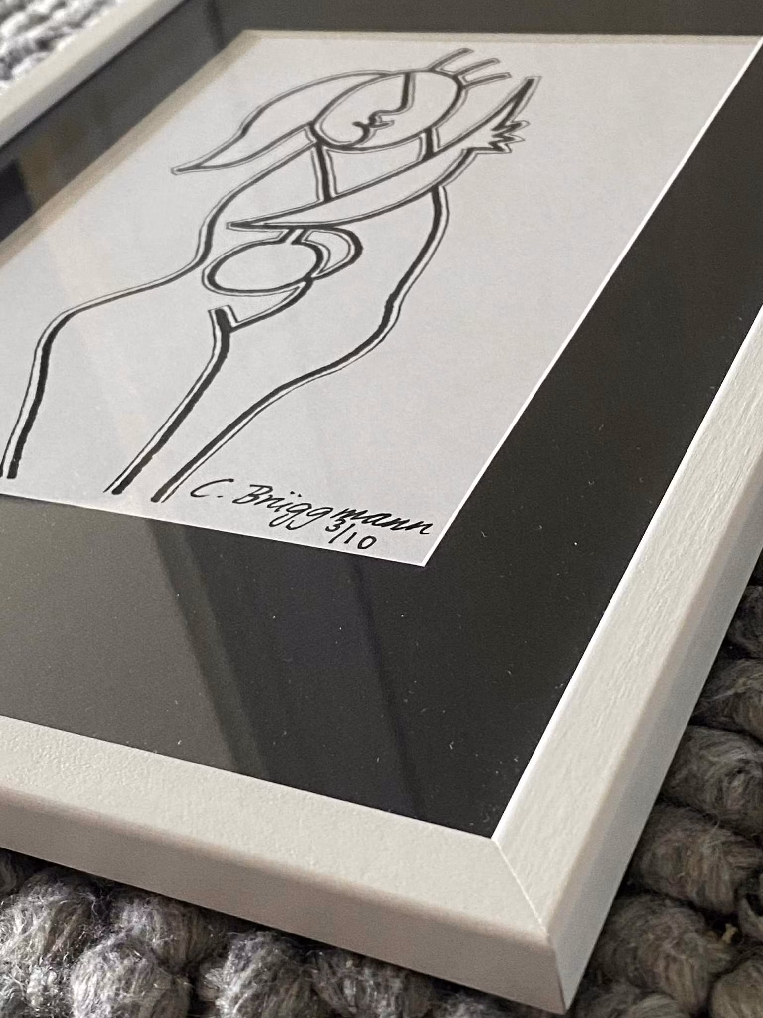 Stilrent konstverk av konstnär C.Brüggmann som deltager i Konstrundan av VSKG varje påsk.