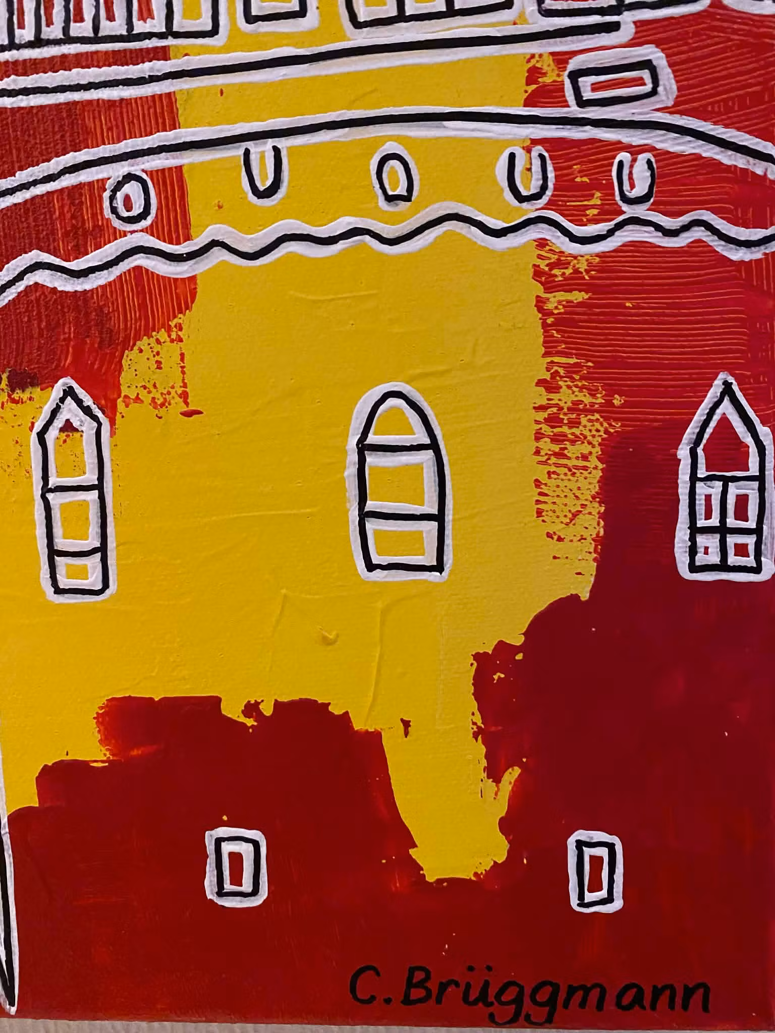 Tavla i Helsingborg på Helsingborg av konstnär C.Brüggmann från Helsingborg. Kan ses på konstrundan.