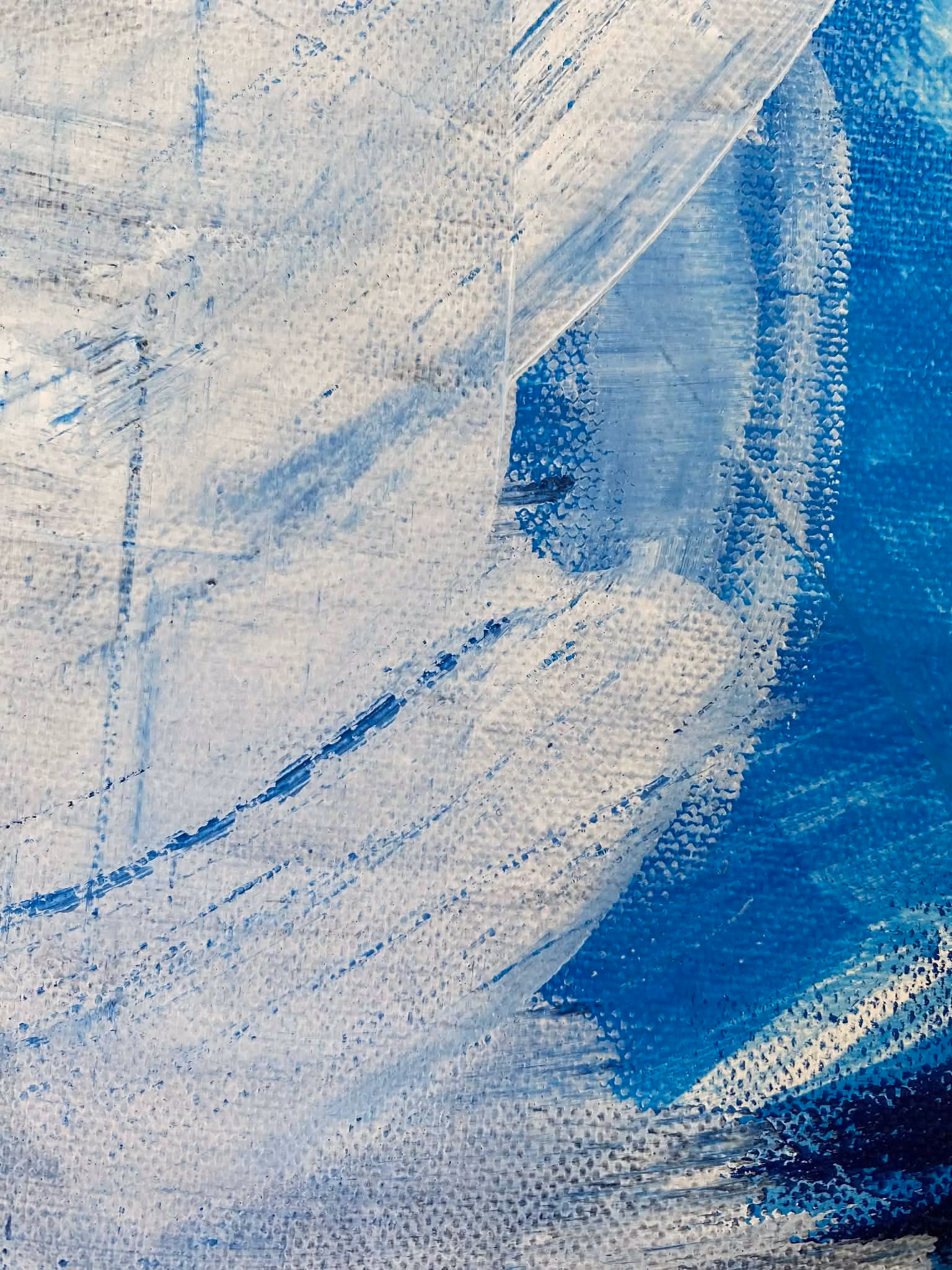 Cool stort alster i blå nyanser med Helsingborgsmotiv målat av Catharina Brügmmann.