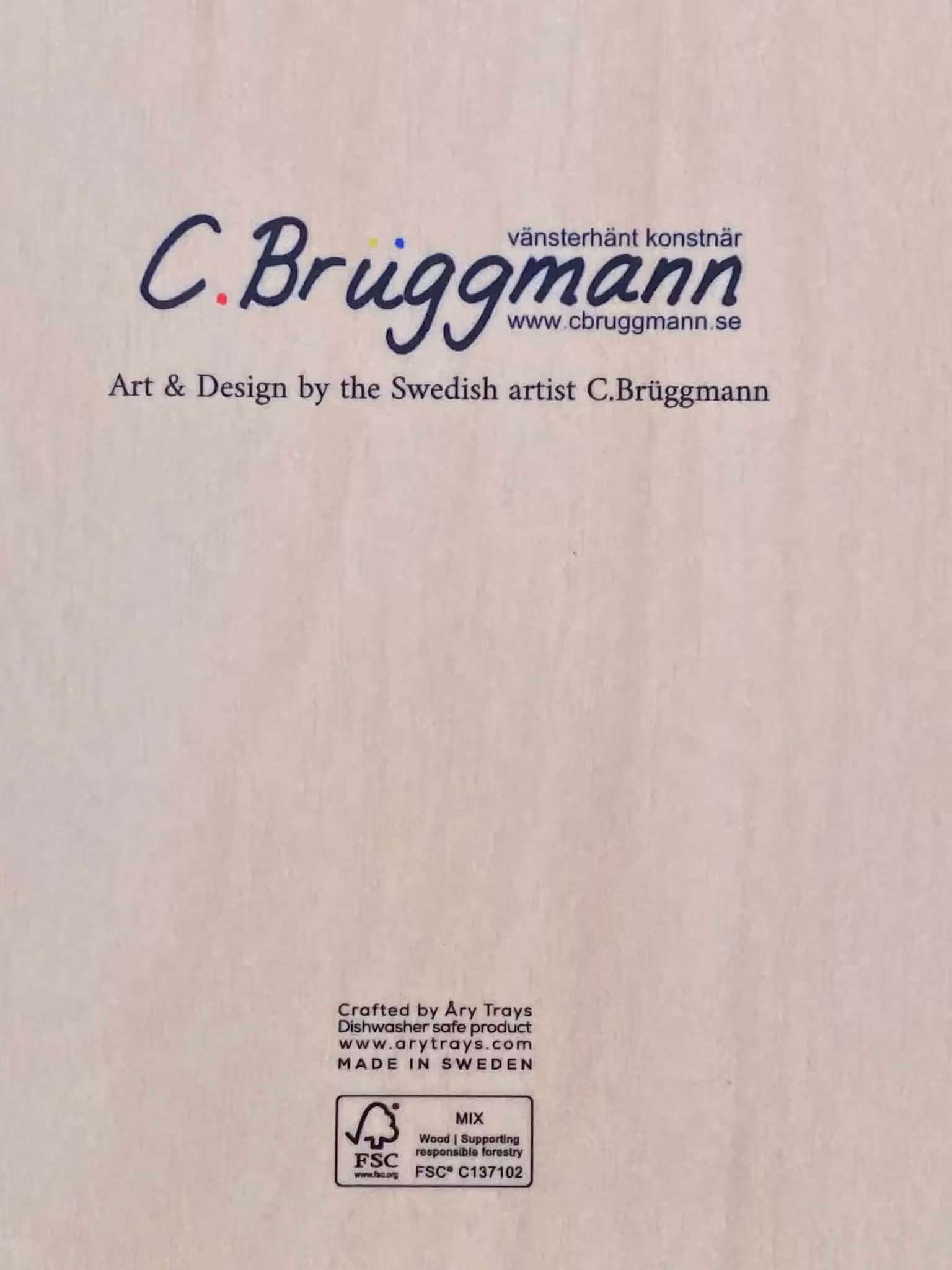 C.Brüggmanns design på tåliga och snygga brickor i mellanstorlek.