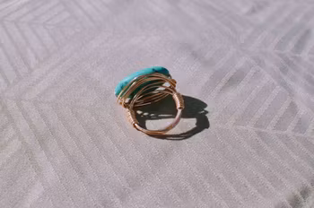 Håndlaget Ring med Turkis