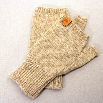 Torgvante i ull - beige