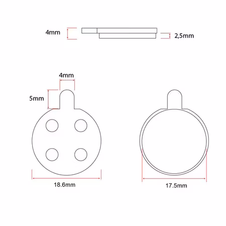 Bromsbelägg Xiaomi 18.6mm