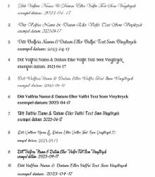 Vinyltryck EGEN TEXT - storlek efter önskad längd