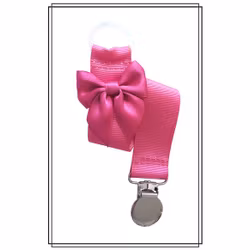 Cerise napphållare med rosett - silver