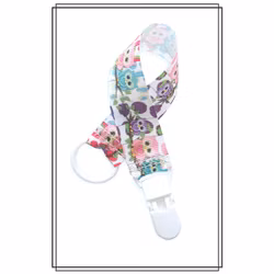 Napphållare med ugglor - vitt plastclip